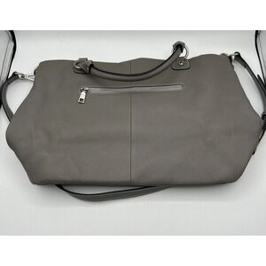KATTEE‎ Womens Soft Leather Tote Bag Top Satchel Purse Large Gray 14x6x11